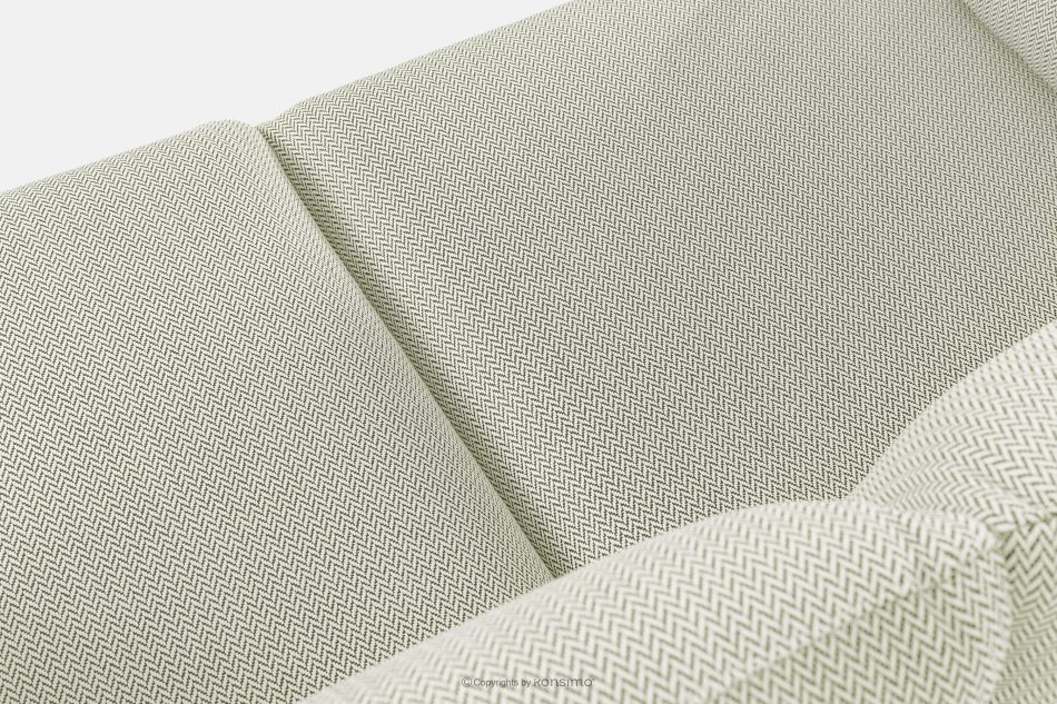 RAMBE Záhradná pohovka Loft 3 na kovových nohách, biela/svetlo zelená/biela biela/svetlo zelená/biela - obrázok 5