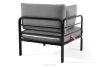 RAMBE Záhradný nábytok 2x kreslo, dvojmiestna pohovka, stôl v antracitovej/čiernej/bielej farbe antracitová/čierna/biela - obrázok 8