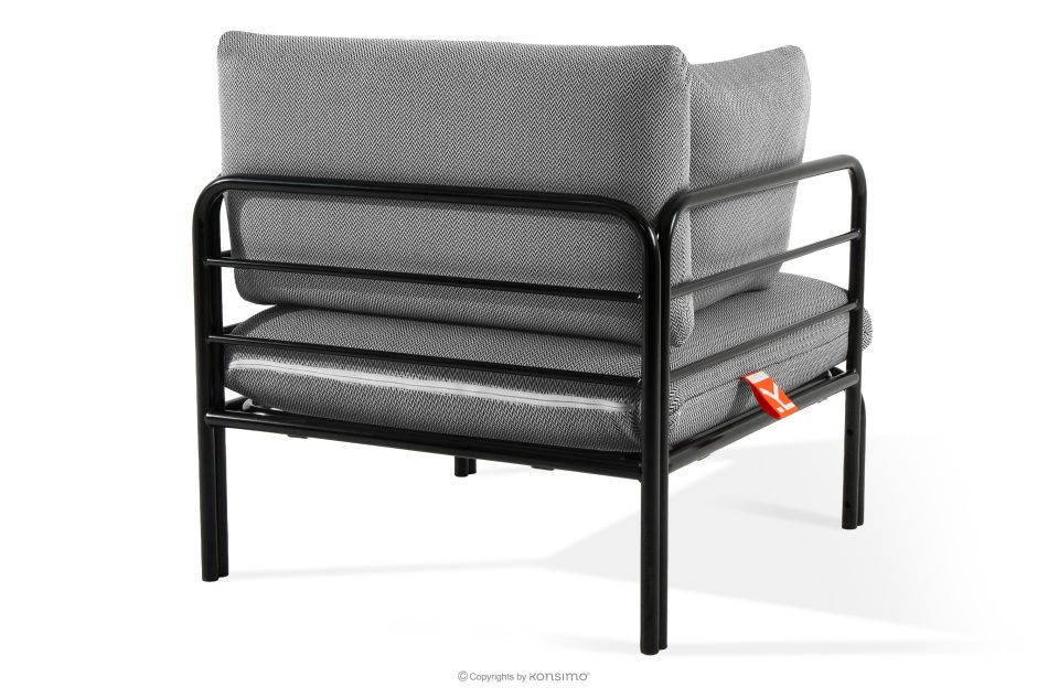 RAMBE Záhradný nábytok 2x kreslo, dvojmiestna pohovka, stôl v antracitovej/čiernej/bielej farbe antracitová/čierna/biela - obrázok 7