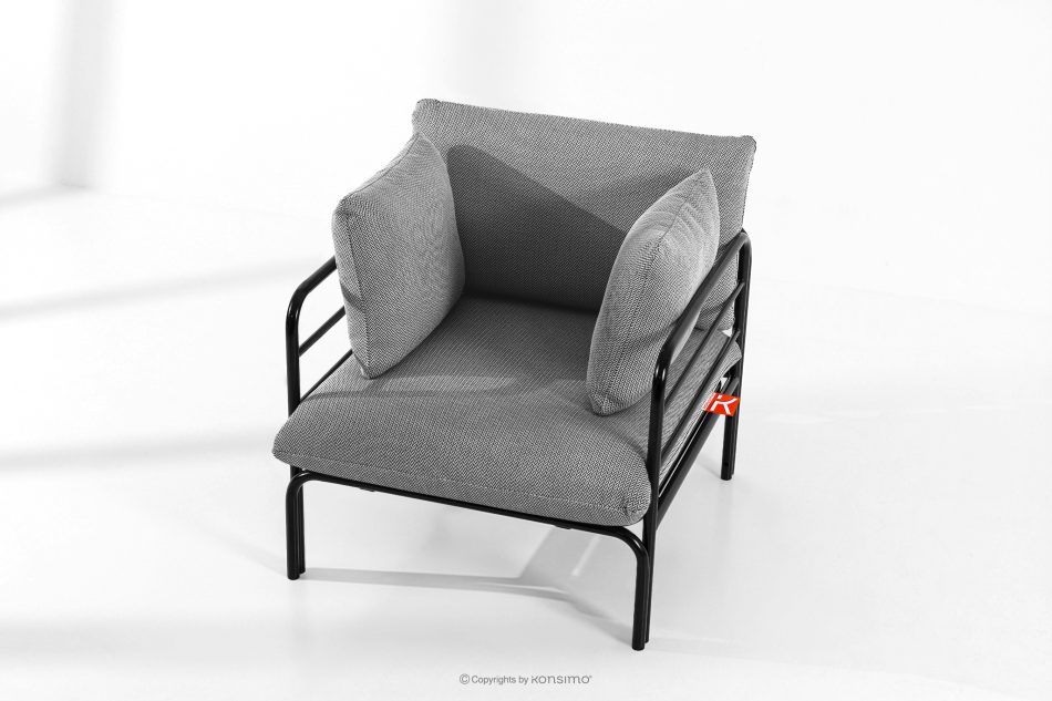 RAMBE Záhradný nábytok 2x kreslo, dvojmiestna pohovka, stôl v antracitovej/čiernej/bielej farbe antracitová/čierna/biela - obrázok 17