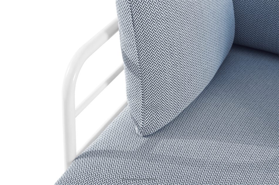 RAMBE Záhradný nábytok: 2 kreslá, dvojmiestna pohovka, biely/morský modrý/biely konferenčný stolík biela/morská modrá/biela - obrázok 10