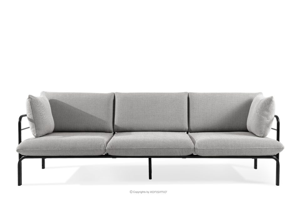 RAMBE Záhradný nábytok 2x kreslo, trojmiestna pohovka, stôl antracitový/tmavo sivý/biely antracitová/tmavo sivá/biela - obrázok 2