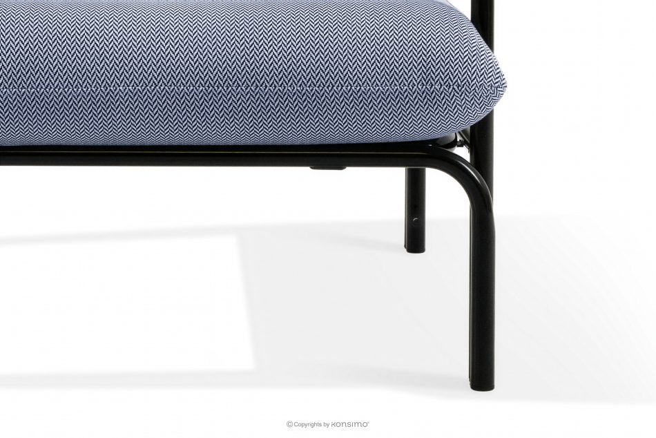 RAMBE Záhradný nábytok 2x kreslo, trojmiestna pohovka, antracitová/námornícka modrá/biely konferenčný stolík antracitová/námornícka modrá/biela - obrázok 13