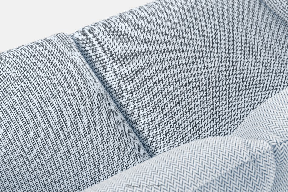 RAMBE Záhradný nábytok: 2 kreslá, trojmiestna pohovka, biely/svetlo modrý/biely stôl biela/svetlo modrá/biela - obrázok 9