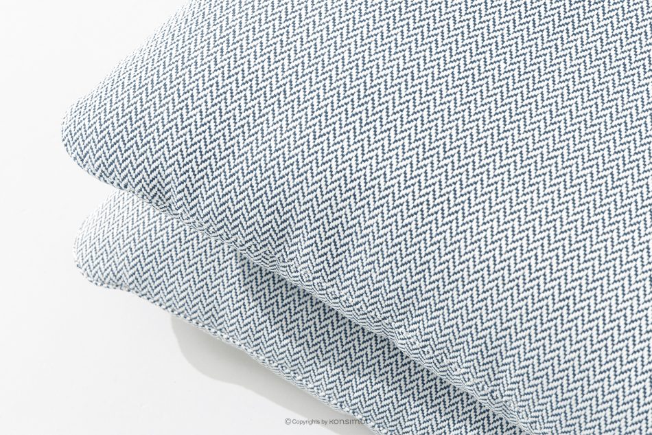 RAMBE Záhradný nábytok: 2 kreslá, trojmiestna pohovka, biely/svetlo modrý/biely stôl biela/svetlo modrá/biela - obrázok 11