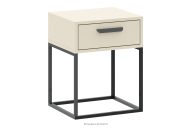 Krémový nočný stolík so zásuvkou