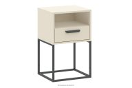 Malý krémový nočný stolík so zásuvkou