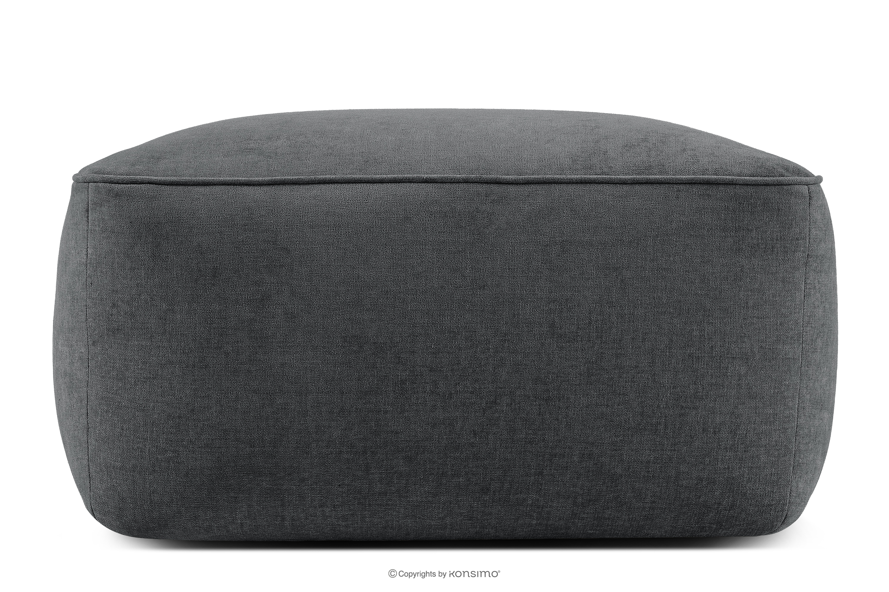 Mäkký taburet z tkanej látky antracit