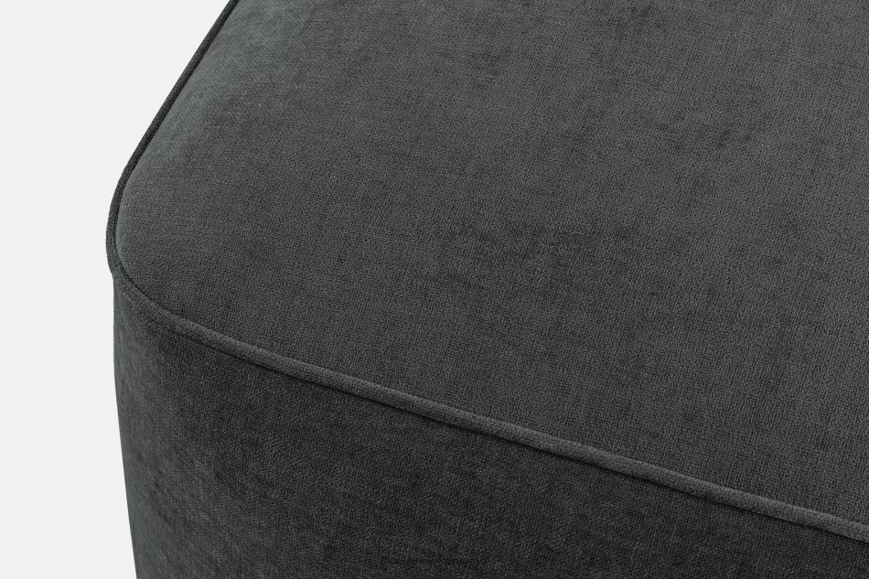 FUBBO Mäkký taburet z tkanej látky antracit antracitová - obrázok 3