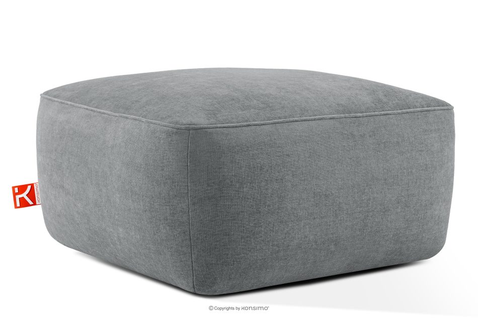 FUBBO Mäkký taburet z tkanej látky sivý sivá - obrázok 2