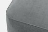 FUBBO Mäkký taburet z tkanej látky sivý sivá - obrázok 4