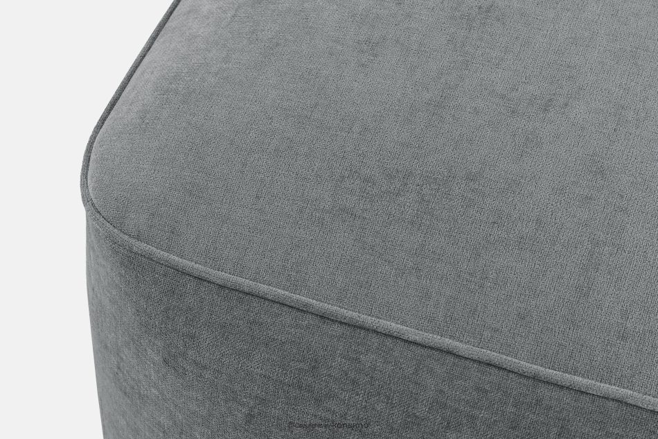 FUBBO Mäkký taburet z tkanej látky sivý sivá - obrázok 3