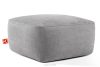 FUBBO Mäkký taburet z tkanej látky svetlo šedá svetlošedá - obrázok 3
