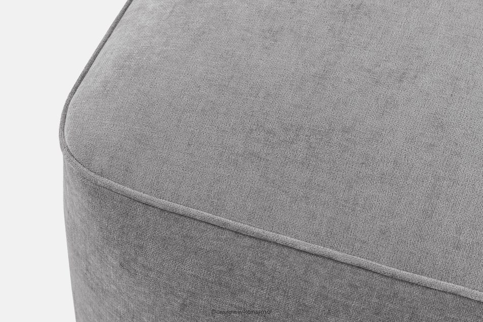 FUBBO Mäkký taburet z tkanej látky svetlo šedá svetlošedá - obrázok 3