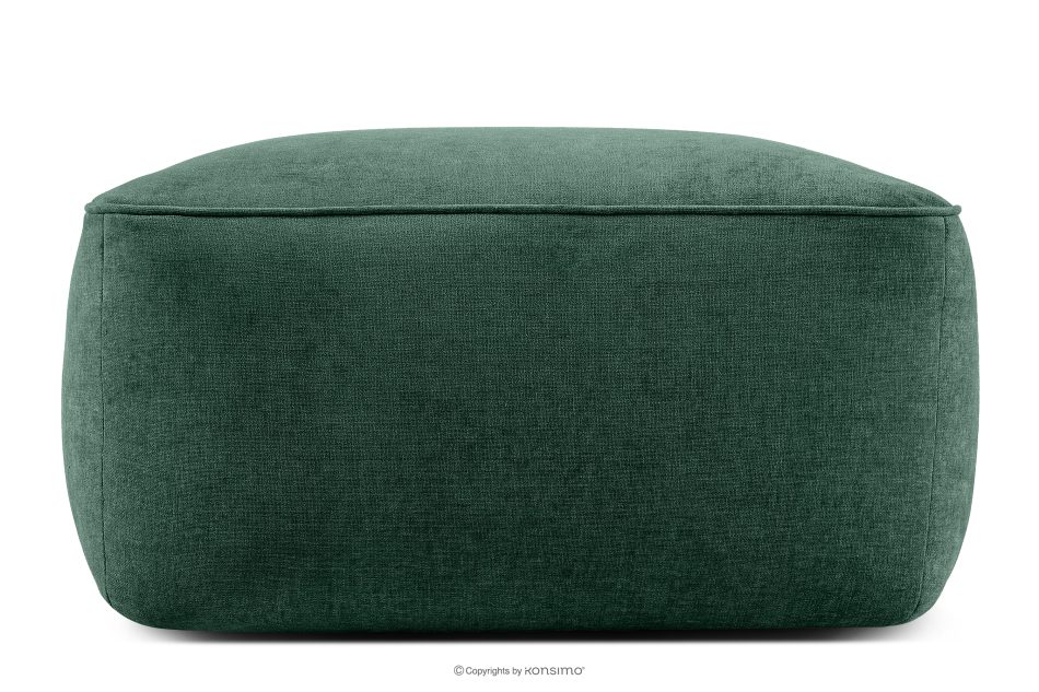 FUBBO Mäkký taburet z tkanej látky tmavo zelená tmavozelená - obrázok 0