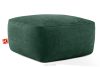FUBBO Mäkký taburet z tkanej látky tmavo zelená tmavozelená - obrázok 3