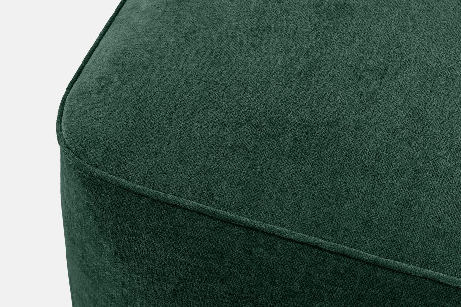 FUBBO Mäkký taburet z tkanej látky tmavo zelená tmavozelená - obrázok 3