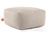 FUBBO Mäkký taburet z tkanej látky krémový krémová - obrázok 3