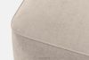 FUBBO Mäkký taburet z tkanej látky krémový krémová - obrázok 4