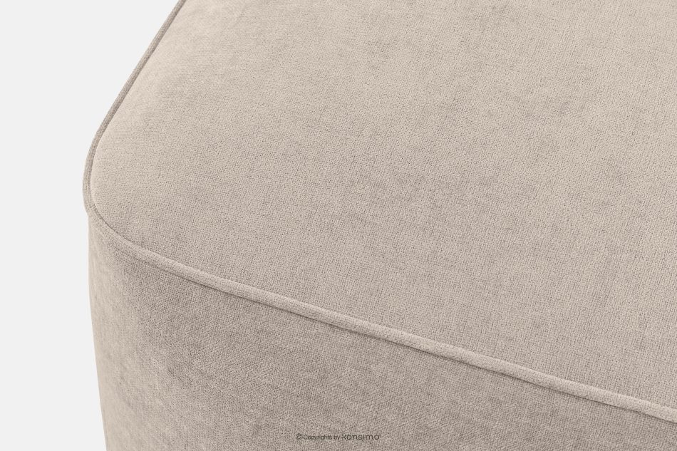 FUBBO Mäkký taburet z tkanej látky krémový krémová - obrázok 3