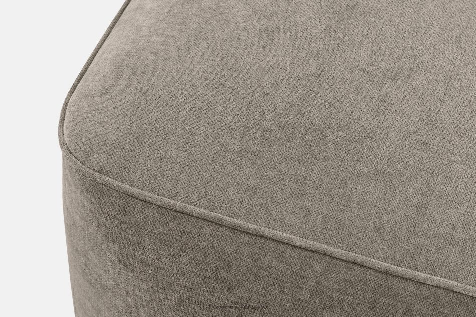 FUBBO Mäkký taburet z tkanej látky béžová béžová - obrázok 3