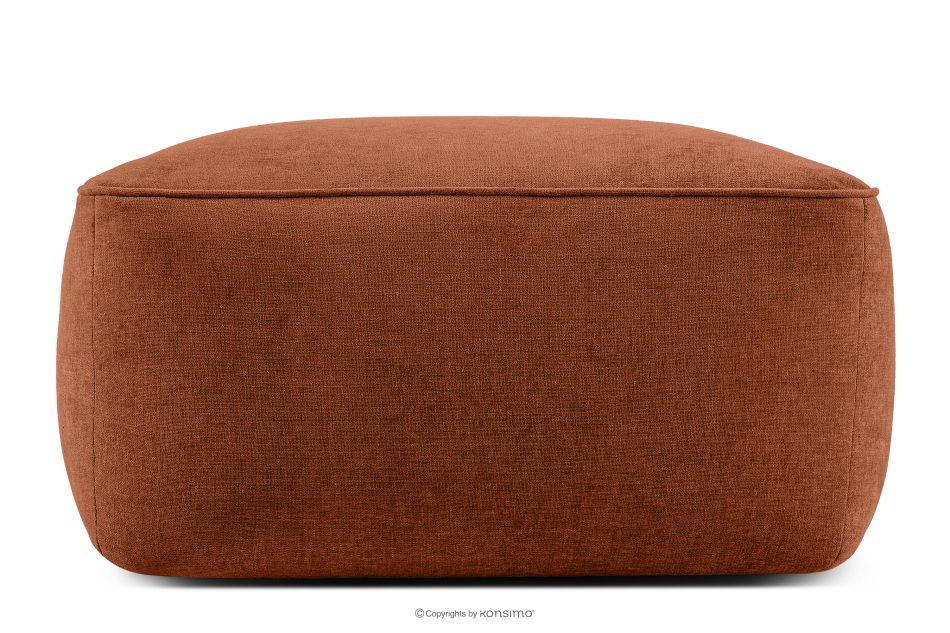 FUBBO Mäkký taburet z tkanej látky ryšavý červená - obrázok 0