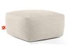 FUBBO Mäkký taburet z tkanej látky ekru ekru - obrázok 3