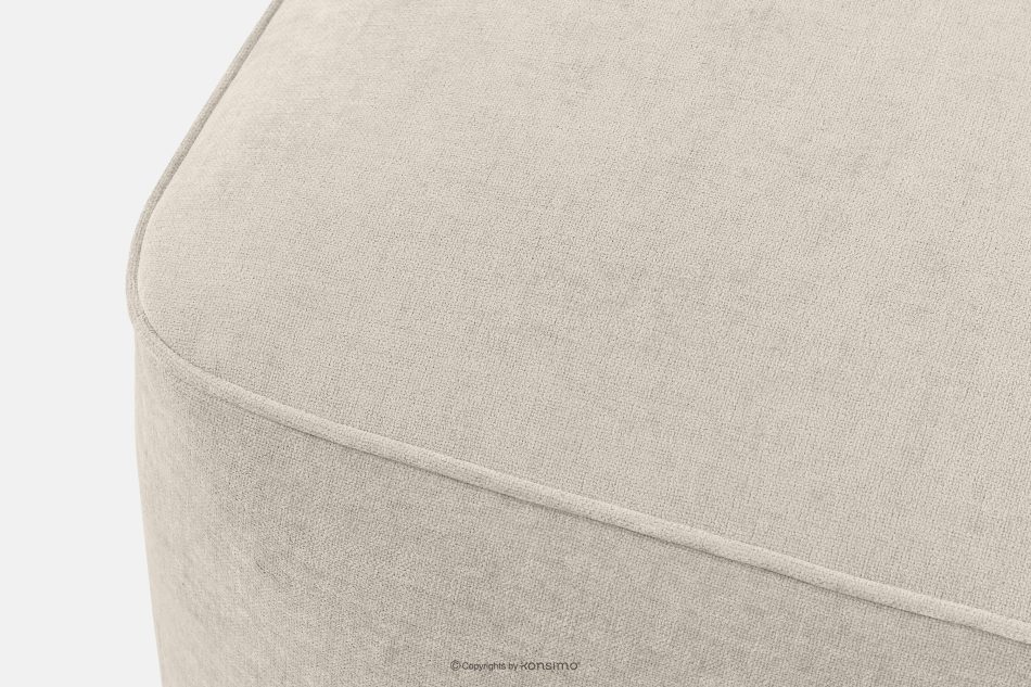 FUBBO Mäkký taburet z tkanej látky ekru ekru - obrázok 3