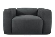 Mäkké kreslo z tkanej látky antracit