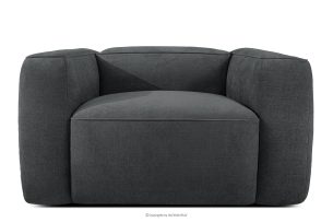 FUBBO, https://konsimo.sk/kolekcie/fubbo/ Mäkké kreslo z tkanej látky antracit antracitová - obrázok