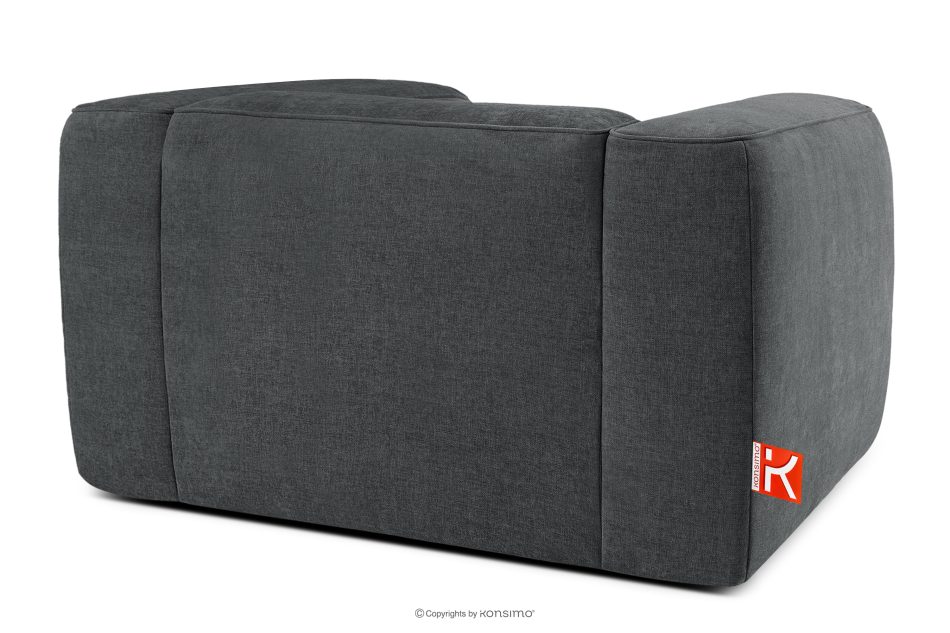 FUBBO Mäkké kreslo z tkanej látky antracit antracitová - obrázok 3