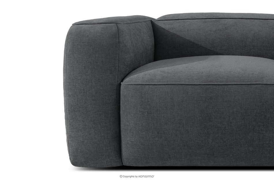 FUBBO Mäkké kreslo z tkanej látky antracit antracitová - obrázok 5