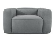 Mäkké kreslo z tkanej látky sivý