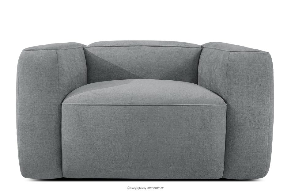 FUBBO Mäkké kreslo z tkanej látky sivý sivá - obrázok 0