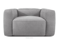 Mäkké kreslo z tkanej látky svetlo šedá