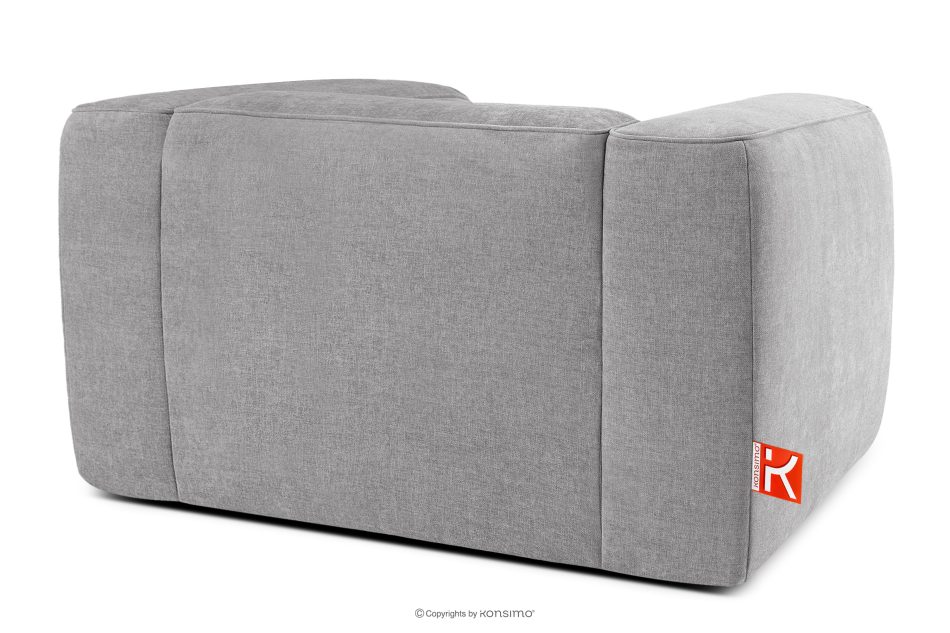 FUBBO Mäkké kreslo z tkanej látky svetlo šedá svetlošedá - obrázok 3