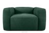 Mäkké kreslo z tkanej látky tmavo zelená