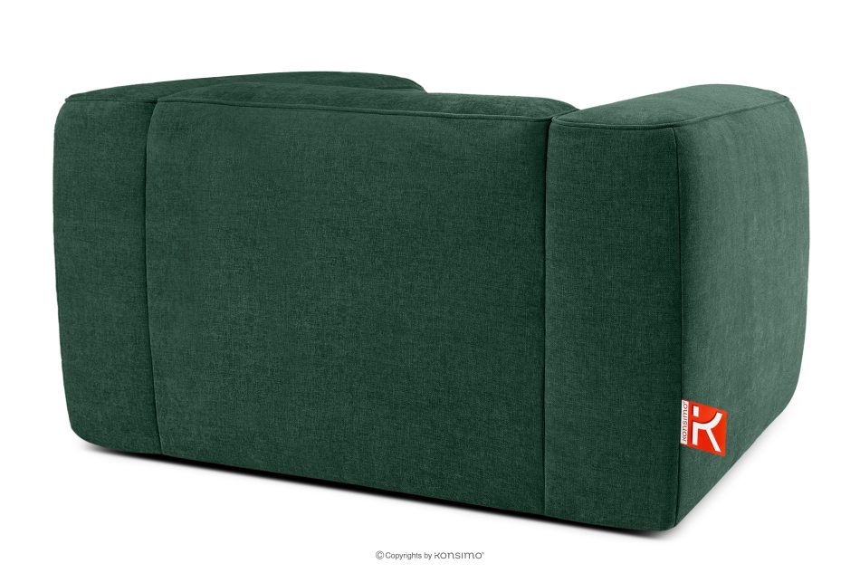 FUBBO Mäkké kreslo z tkanej látky tmavo zelená tmavozelená - obrázok 3