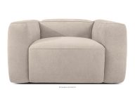 Mäkké kreslo z tkanej látky krémový