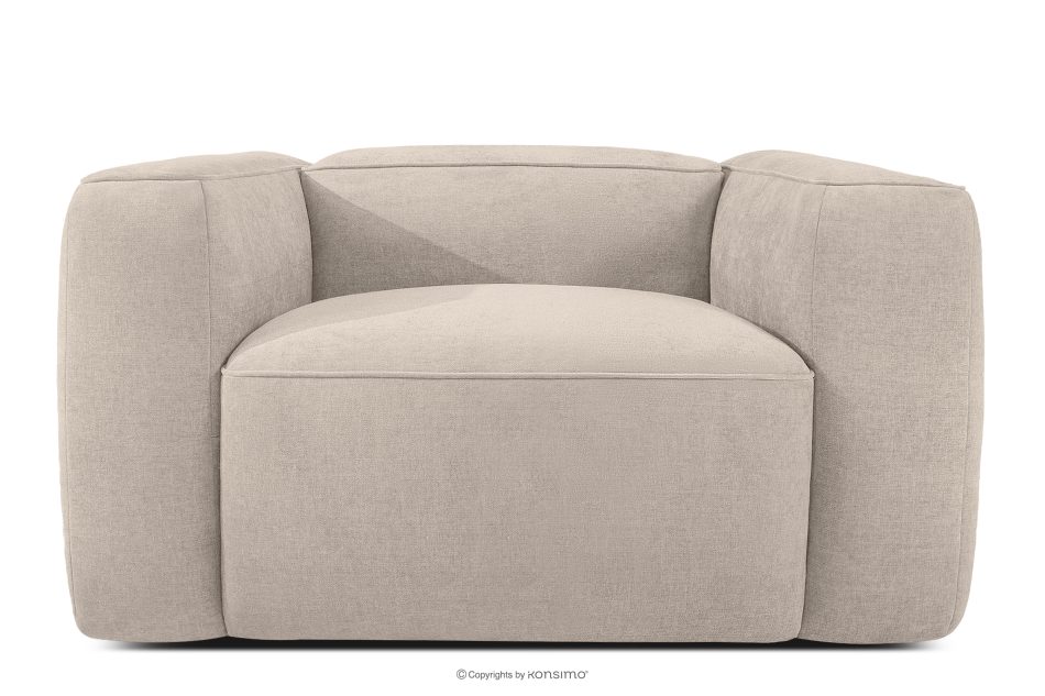 FUBBO Mäkké kreslo z tkanej látky krémový krémová - obrázok 0