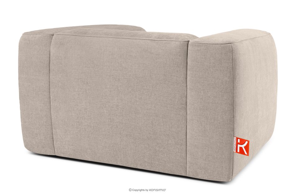 FUBBO Mäkké kreslo z tkanej látky krémový krémová - obrázok 3