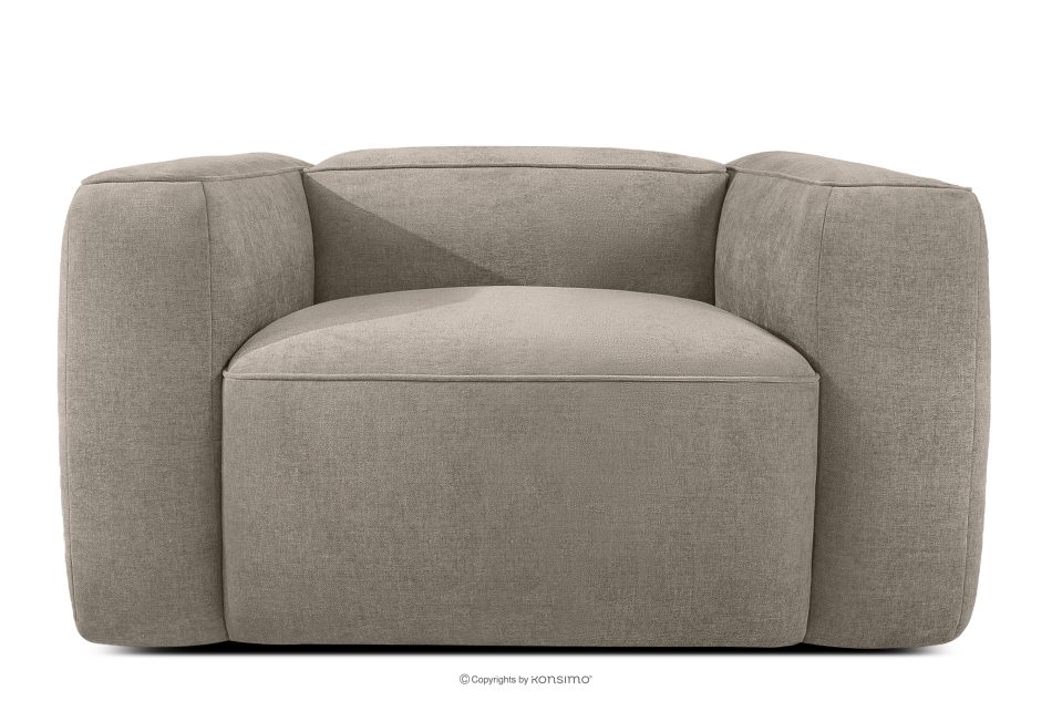 FUBBO Mäkké kreslo z tkanej látky béžová béžová - obrázok 0