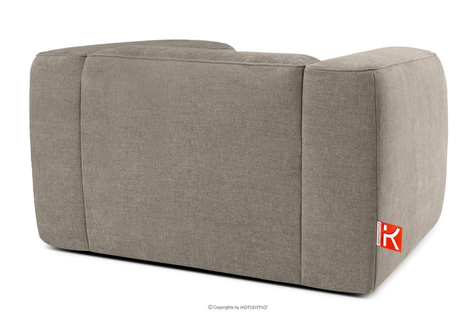 FUBBO Mäkké kreslo z tkanej látky béžová béžová - obrázok 3