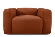 Mäkké kreslo z tkanej látky ryšavý