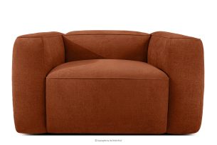 FUBBO, https://konsimo.sk/kolekcie/fubbo/ Mäkké kreslo z tkanej látky ryšavý červená - obrázok