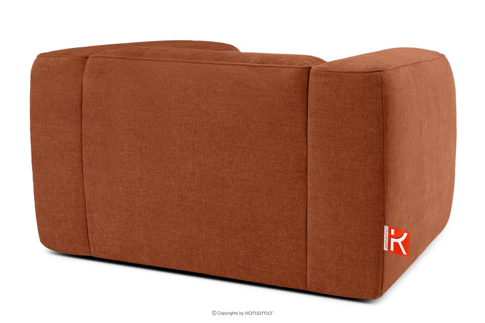 FUBBO Mäkké kreslo z tkanej látky ryšavý červená - obrázok 3