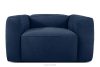Mäkké kreslo z tkanej látky námornícka modrá