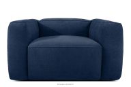 Mäkké kreslo z tkanej látky námornícka modrá