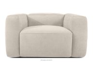 Mäkké kreslo z tkanej látky ekru