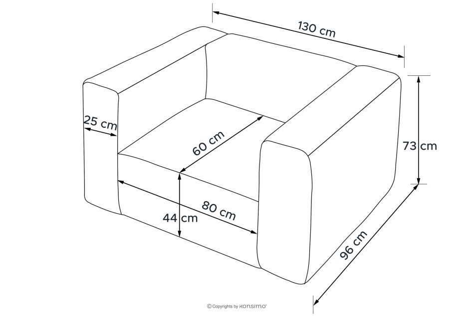 FUBBO Mäkké kreslo z tkanej látky krémový krémová - obrázok 9
